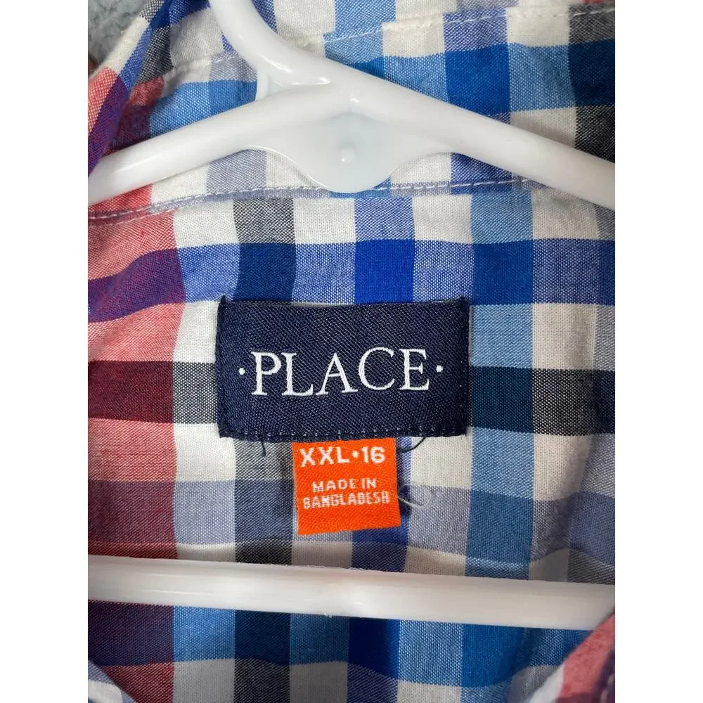 The Children's Place Boys Button Long Sleeve Shirt Size XXL